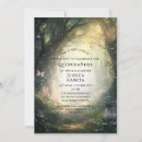 Search for enchanted forest quinceanera invitations Elegant