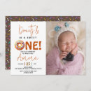 Search for donut 1st birthday invitations Watercolor donuts