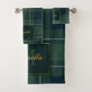 Search for dark green bath towels Checkered
