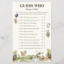 Search for woodland animals baby shower games Mommy or daddy