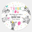 Search for safari thank you stickers Birthday party