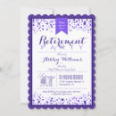 Search for purple retirement party invitations Elegant