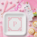 Search for greek paper plates Monogrammed