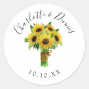 Search for sunflower wedding stickers Watercolor flowers