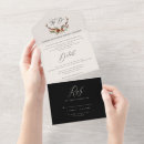Search for black and white floral invitations Rustic