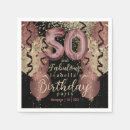 Search for black and rose gold napkins Fifty and fabulous
