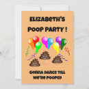 Search for poop party invitations Cute