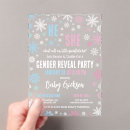 Search for snowflake gender reveal invitations Cute