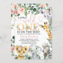 Search for jungle baby girl shower invitations Watercolor safari