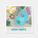 Search for swimming pool napkins Pool birthday party