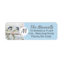 Search for snow scene return address labels Vintage