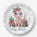 Search for pink christmas plates Baby girl shower