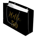 Search for 50th birthday gift bags Black gold