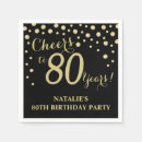 Search for 80th birthday decor Black and gold