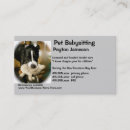 Search for babysitting business cards Animal