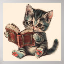 Search for cat reading posters Retro