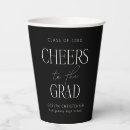 Search for graduation paper cups Black and white