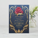 Search for blue sweet 16 invitations Blue and gold
