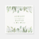 Search for succulent napkins Green and white