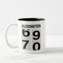 Search for funny 70th birthday mugs Over the hill