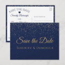 Search for gold save the date postcards Glitter