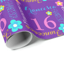 Search for 16th birthday wrapping paper Flowers