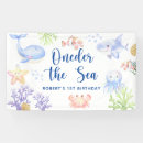 Search for 1st birthday banners Under the sea