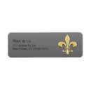 Search for fleur de lis return address labels Gold