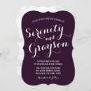 Search for plum and grey wedding invitations Calligraphy