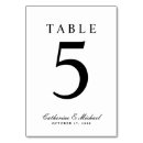 Search for black and white table cards Chic