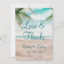 Search for beach wedding thank you cards Love and thanks