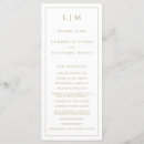 Search for monogram wedding programs Classic