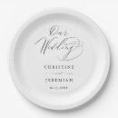 Search for minimalist wedding plates Elegant script