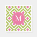 Search for pink and green monogram napkins Pattern