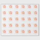 Search for pink pumpkin wrapping paper Watercolor