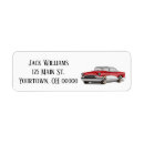 Search for classic car return address labels Old