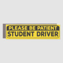 Search for caution bumper stickers Black