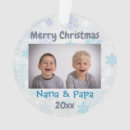 Search for nana and papa ornaments Grandchild