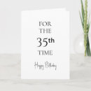Search for 35th birthday cards Typography