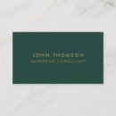 Search for emerald green business cards Simple