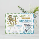 Search for dinosaur pool party invitations Boy