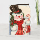 Search for snowman christmas cards Retro