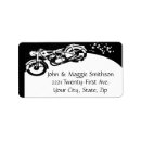Search for motorcycle return address labels Black