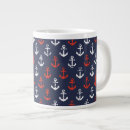 Search for white and navy blue pattern coffee mugs Sea
