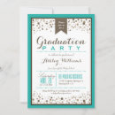Search for teal graduation invitations Turquoise