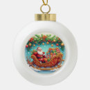 Search for reindeer with santa sleigh ornaments Gold