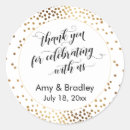 Search for confetti wedding stickers Thank you