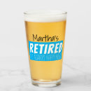 Search for funny retirement beer glasses Retiree