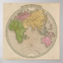 Search for black white vintage world map art Country