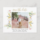 Search for wildflowers save the date postcards Couple